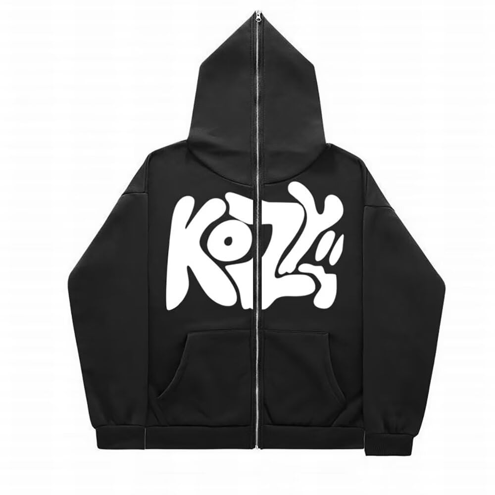 Amazon.com: NUFR Kozy Hoodies for Men Full Zip Oversized Y2K